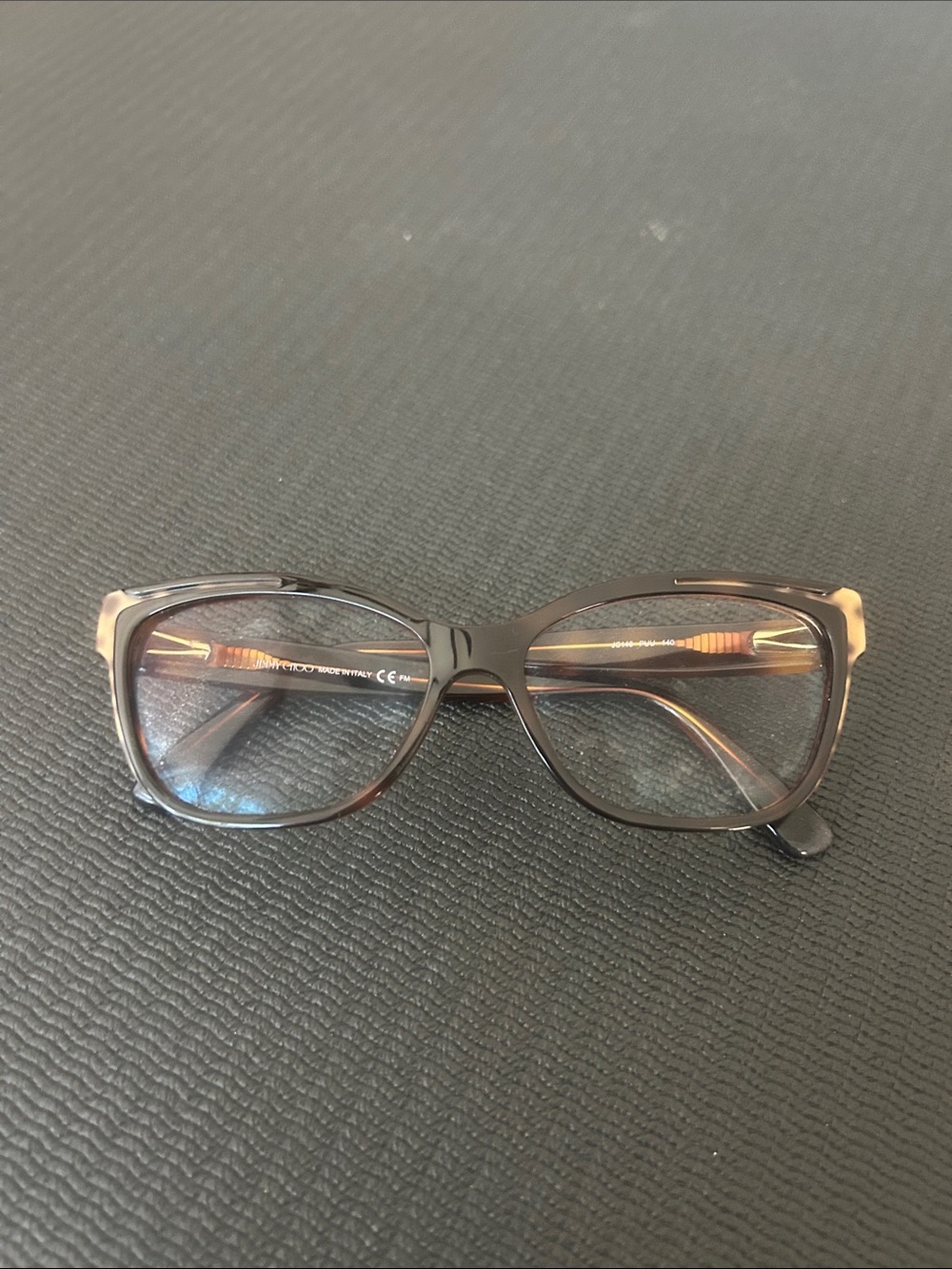 Jimmy Choo Brown Square Cat-Eye Glasses Blue light protective lenses